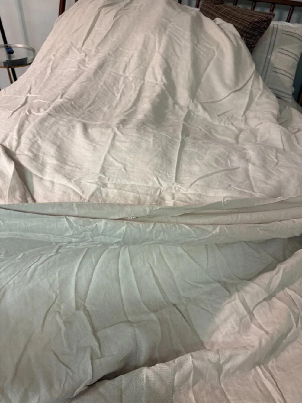 Quince European Linen Duvet Cover King/Cal King Natural Chambray
